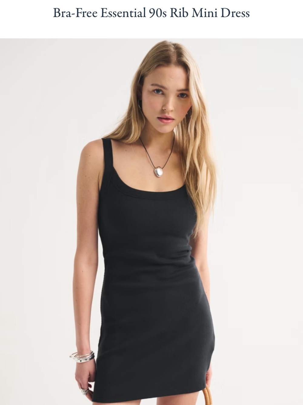 Abercrombie & Fitch Black Ribbed Mini Dress